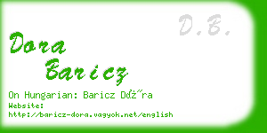 dora baricz business card